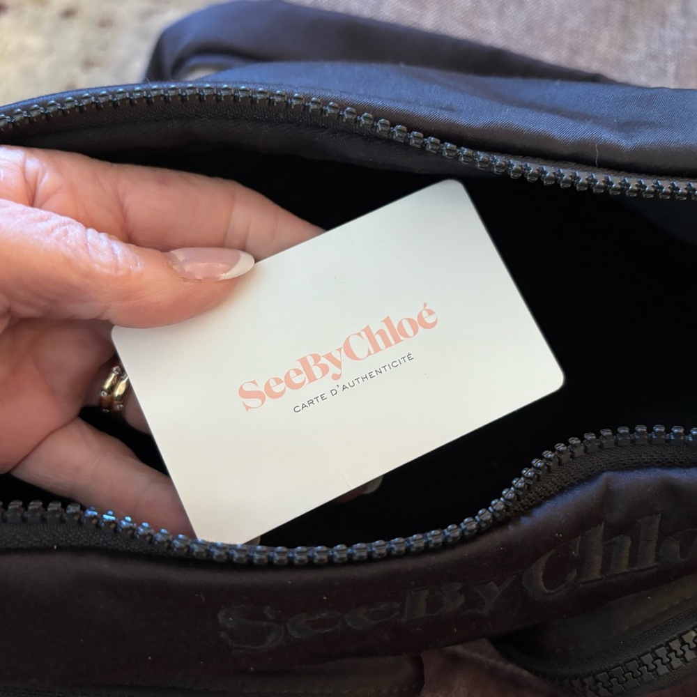 SEE BY CHLOE BLACK SATIN TILLY BAG - Picture 11 of 13